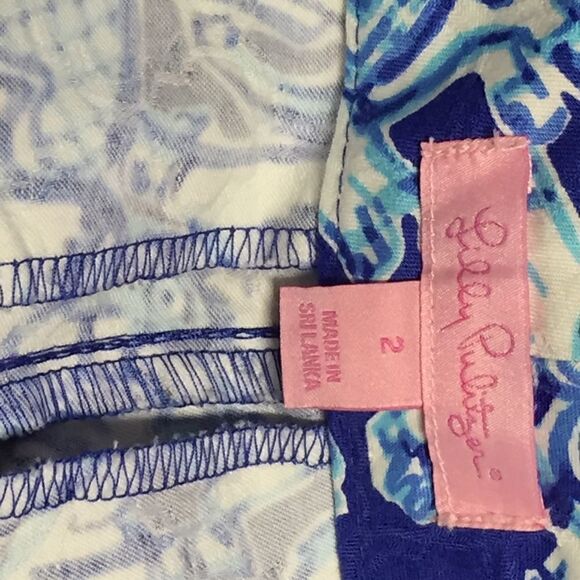 Lilly Pulitzer Kelly Ankle Pants Elephant Print Womens Sz 2 - Picture 6 of 6